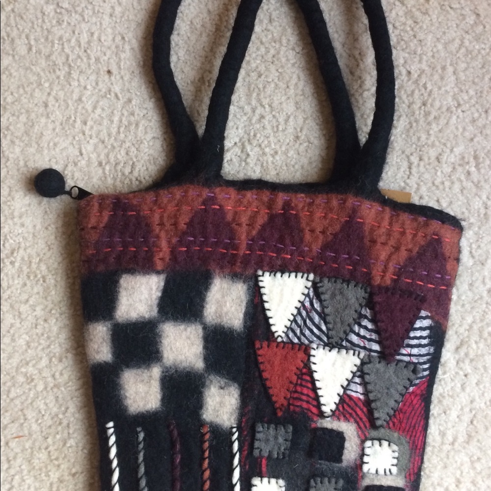 Boho Wool Felted Shoulder Bag Rising Tide NWT